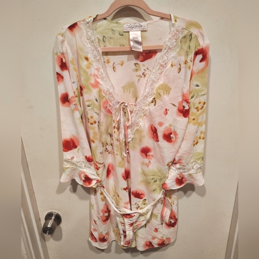 Lucy Pereda Lingerie NWT Short Nightgown Dress W/Panties M-Valentine Romantic